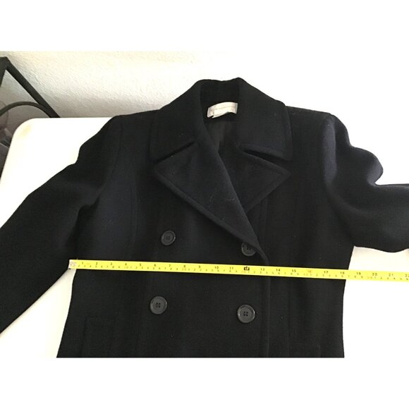 WORTHINGTON- WOMENS BLACK 98% WOOLBUTTON CLOSURE POCKETS COAT JACKET SIZE MEDIUM - Picture 6 of 8
